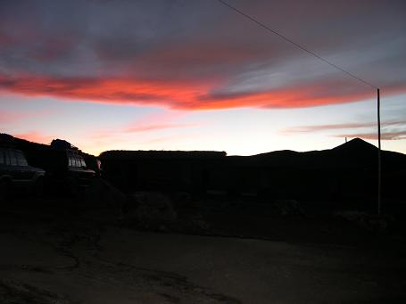 Coucher de soleil dans la cordilli�re.